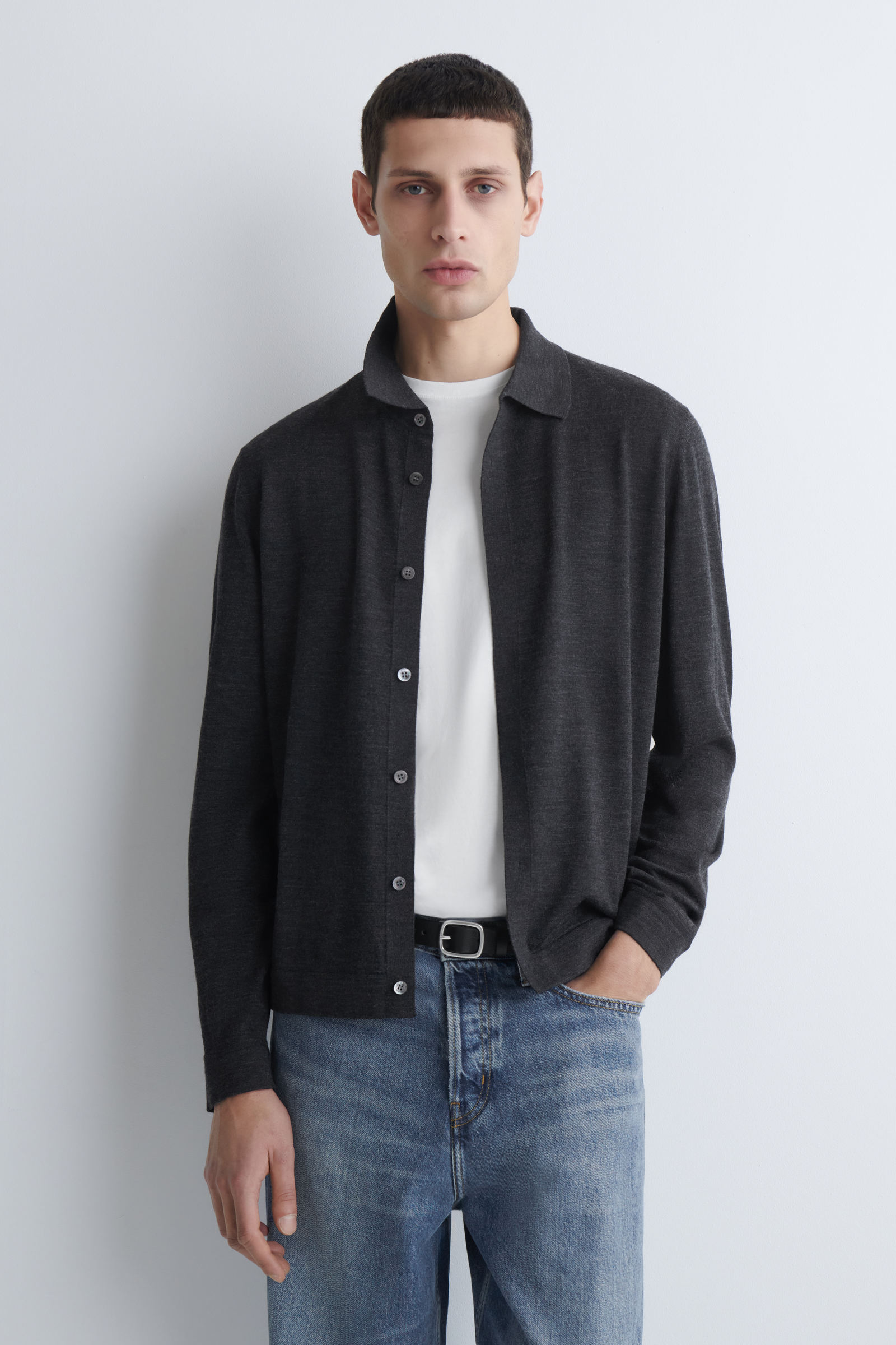 メリノウールシャツ